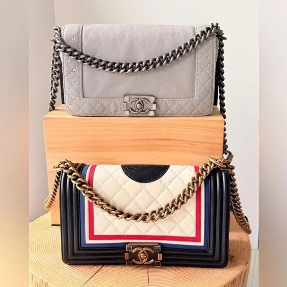 Trendy Grey Chanel Boy Bag - Med- Certificate - Picture 2 of 11